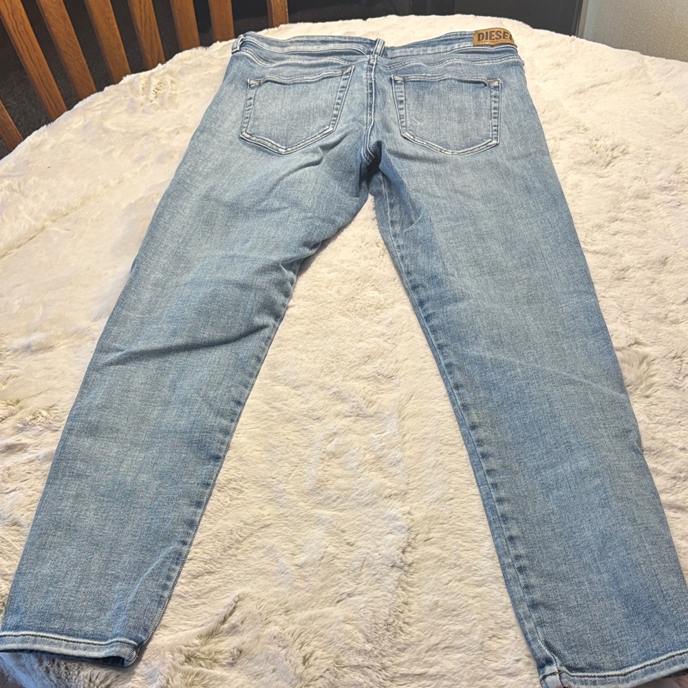 Diesel Light Blue Straight-Leg Jeans